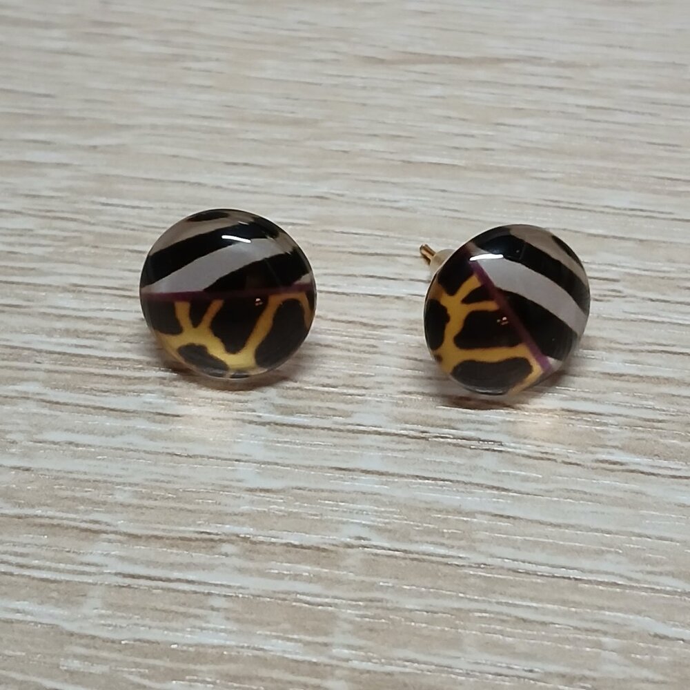 Handmade Silver Tone with Animal Print Earrings Fashion Jewelry #88